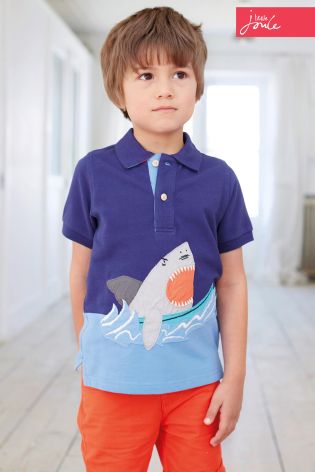 Navy Little Joule Shark Polo